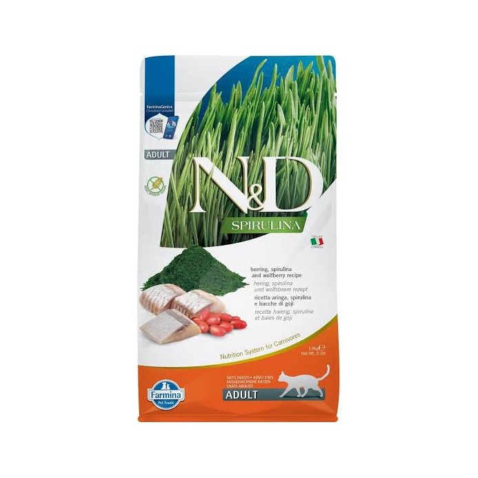 Farmina N&D cat SPIRULINA (GF) adult, herring 1,5 kg